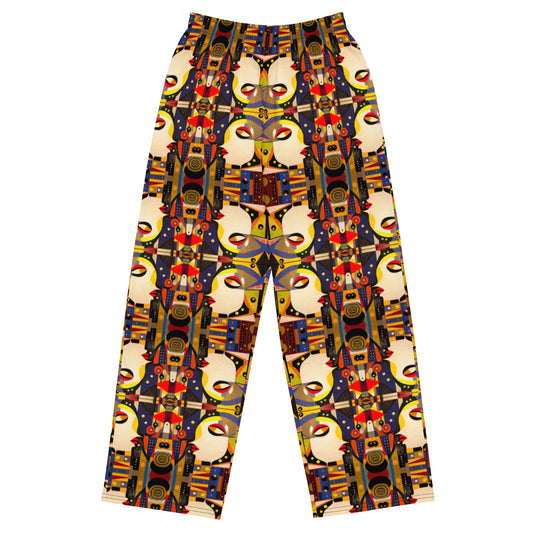 DMV 0176 Chic Boho All-over print unisex wide-leg pants