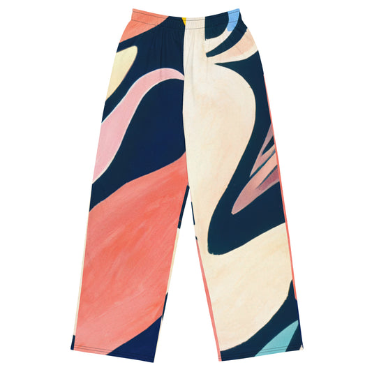 DMV 0175 Abstract Art All-over print unisex wide-leg pants