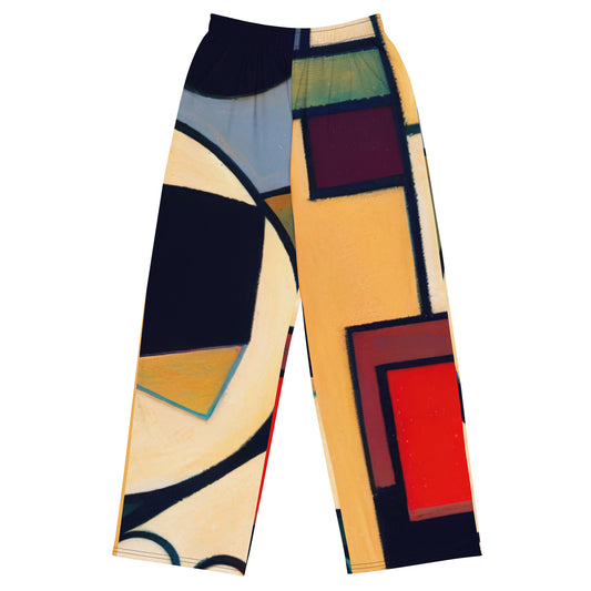 DMV 0168 Abstract Art All-over print unisex wide-leg pants