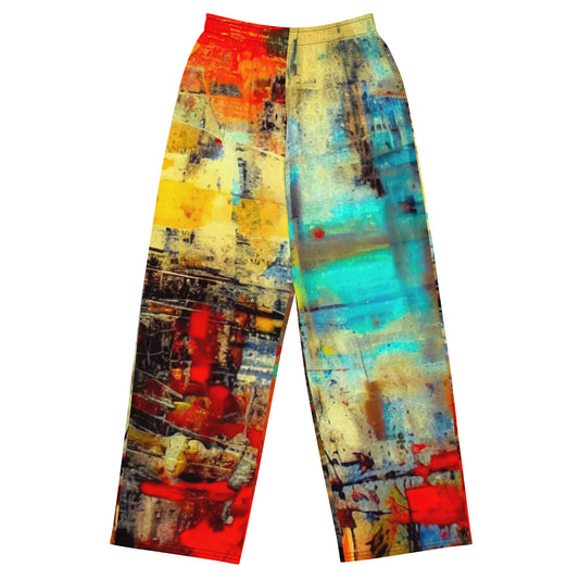 DMV 0279 Avant Garde All-over print unisex wide-leg pants