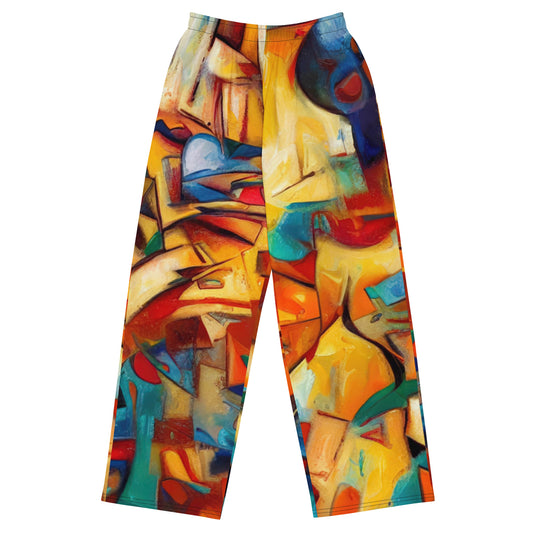 DMV 0416 Abstract Art All-over print unisex wide-leg pants