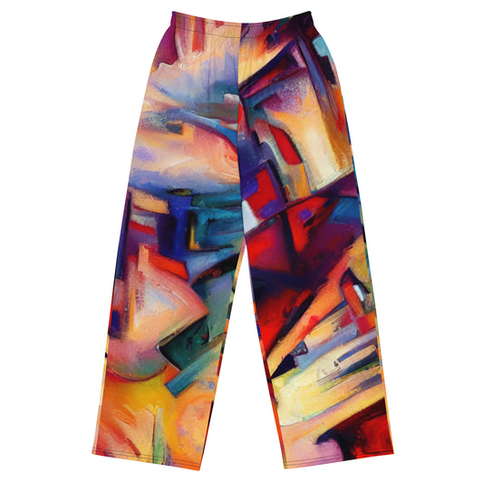 DMV 0308 Abstract Art All-over print unisex wide-leg pants