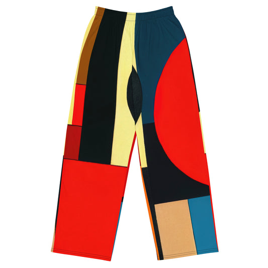 DMV 1351 Abstract Art All-over print unisex wide-leg pants