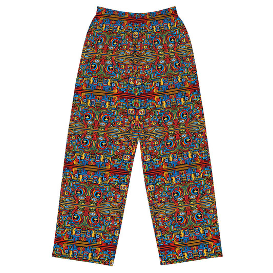 DMV 1358 Psy Artsy All-over print unisex wide-leg pants