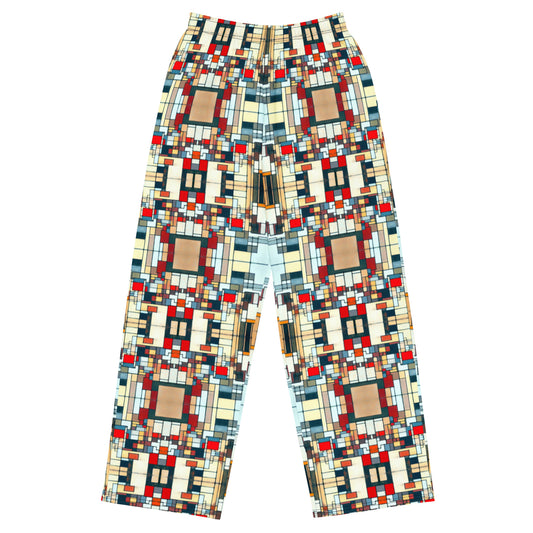 DMV 0184 Geo Boho All-over print unisex wide-leg pants