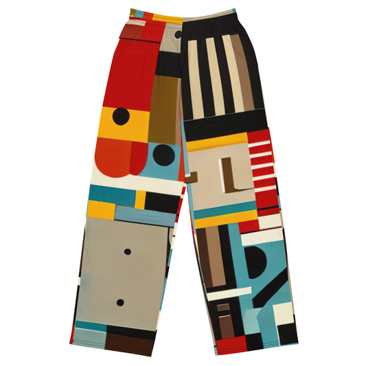 DMV 0413 Abstract Art All-over print unisex wide-leg pants