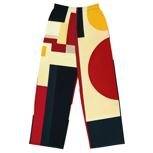 DMV 0205 Abstract Art All-over print unisex wide-leg pants