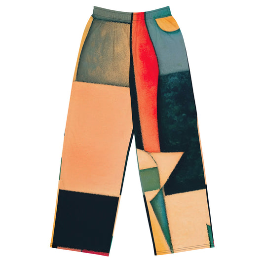 DMV 1344 Abstract Art All-over print unisex wide-leg pants