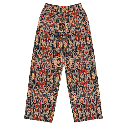 DMV 0201 Classic Boho All-over print unisex wide-leg pants