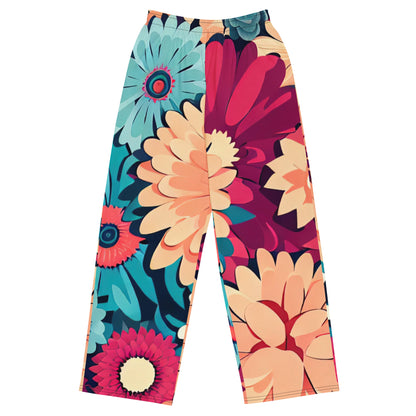 DMV 0293 Floral All-over print unisex wide-leg pants