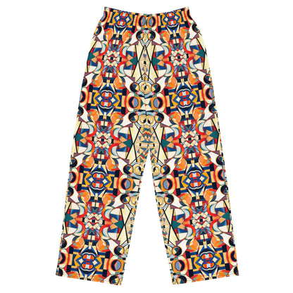 DMV 0157 Geo Boho All-over print unisex wide-leg pants