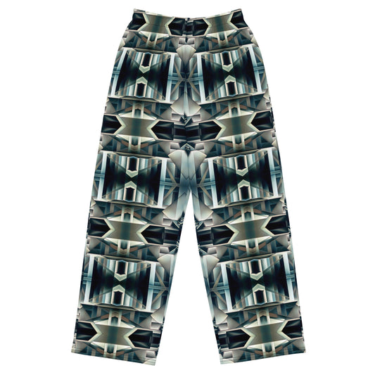 DMV 0414 Conceptual Artsy All-over print unisex wide-leg pants