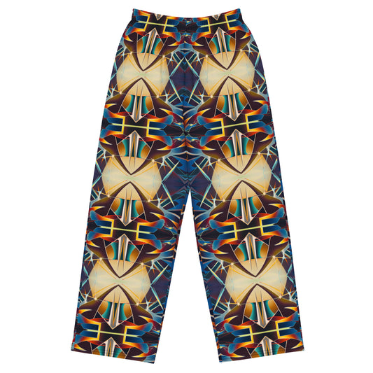 DMV 0406 Conceptual Artsy All-over print unisex wide-leg pants