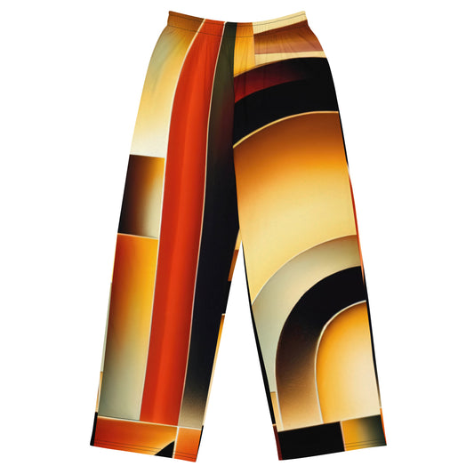 DMV 0261 Retro Art All-over print unisex wide-leg pants