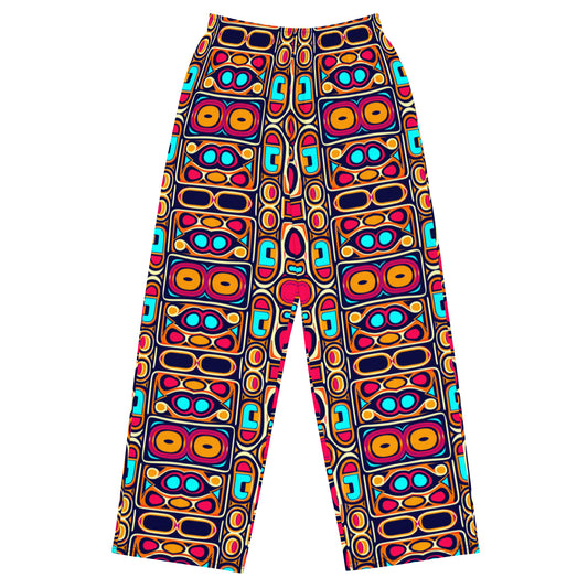 DMV 0185 Vintage Artsy All-over print unisex wide-leg pants