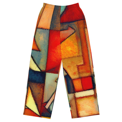 DMV 0298 Retro Art All-over print unisex wide-leg pants