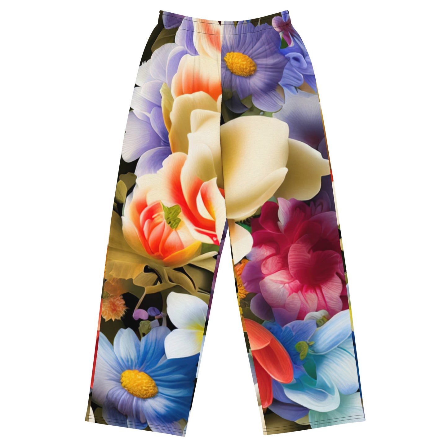 DMV 0268 Floral All-over print unisex wide-leg pants