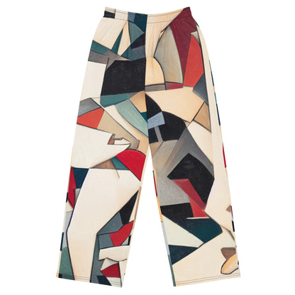 DMV 0508 Abstract Art All-over print unisex wide-leg pants