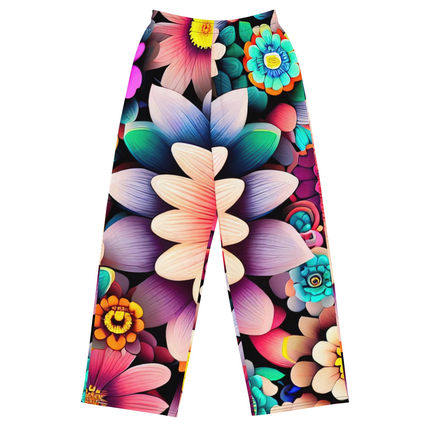 DMV 0515 Floral All-over print unisex wide-leg pants