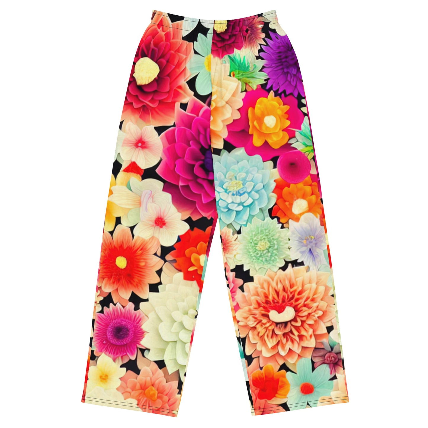 DMV 0424 Floral All-over print unisex wide-leg pants