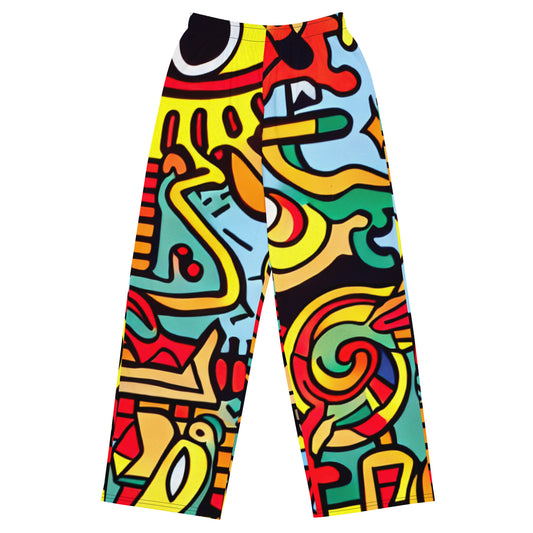 DMV 1571 Psy Art All-over print unisex wide-leg pants