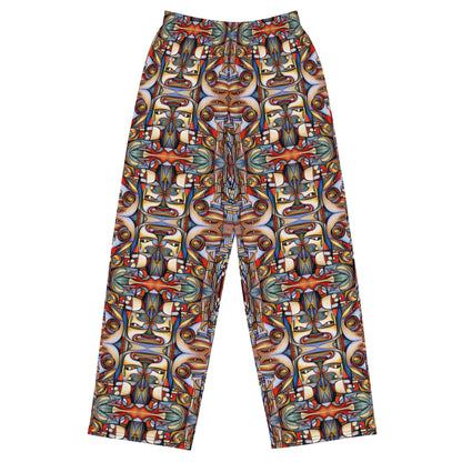 DMV 0284 Conceptual Artsy All-over print unisex wide-leg pants