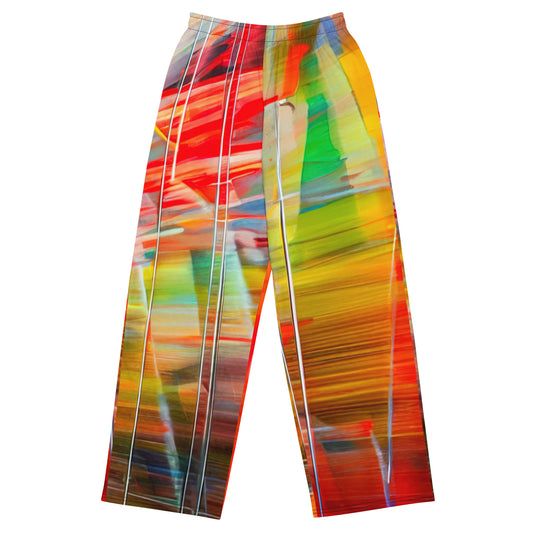 DMV 0442 Avant Garde All-over print unisex wide-leg pants