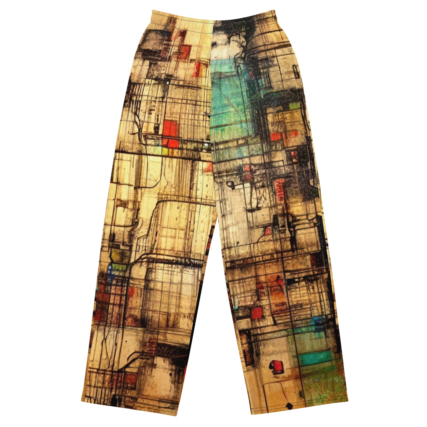 DMV 0960 Avant Garde All-over print unisex wide-leg pants