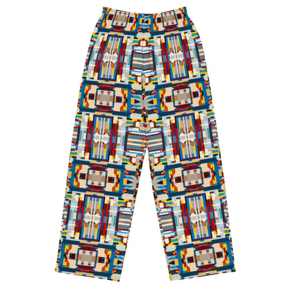 DMV 2083 Geo Boho All-over print unisex wide-leg pants