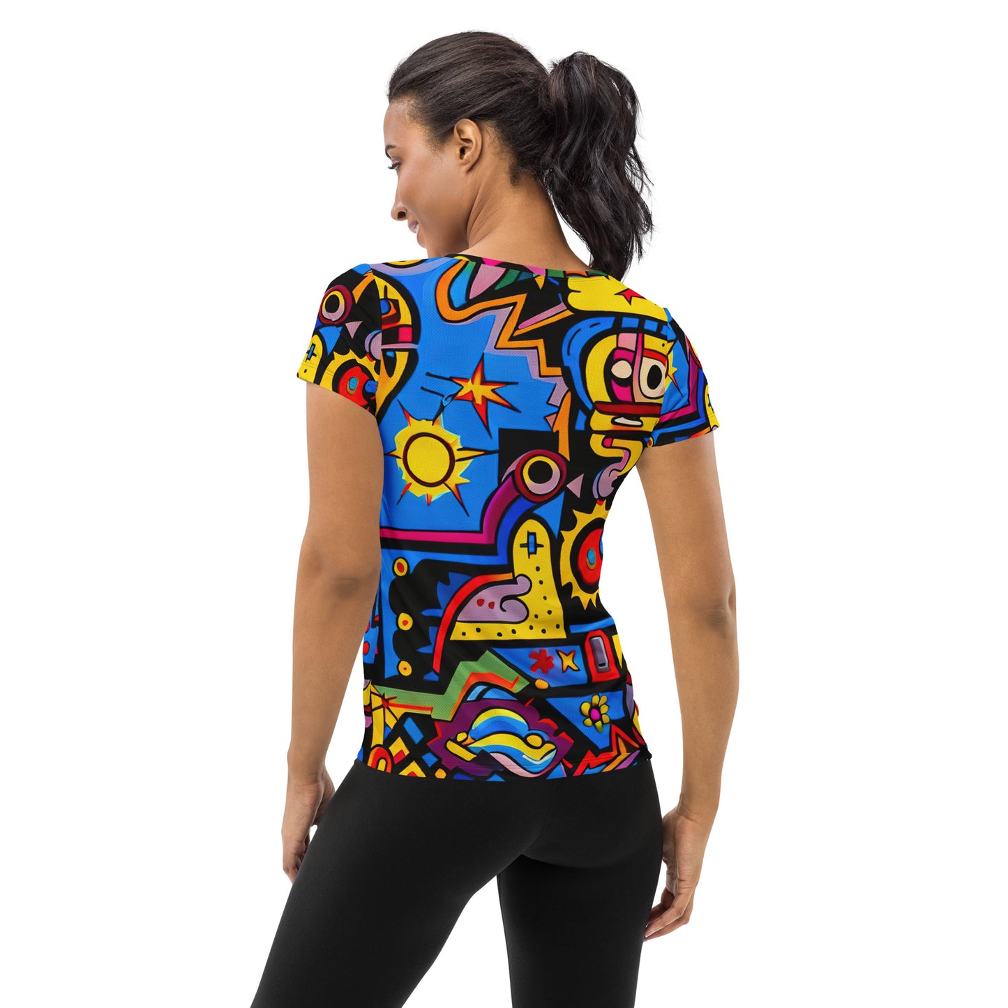 DMV 0235 Psy Art All-Over Print Women's Athletic T-shirt