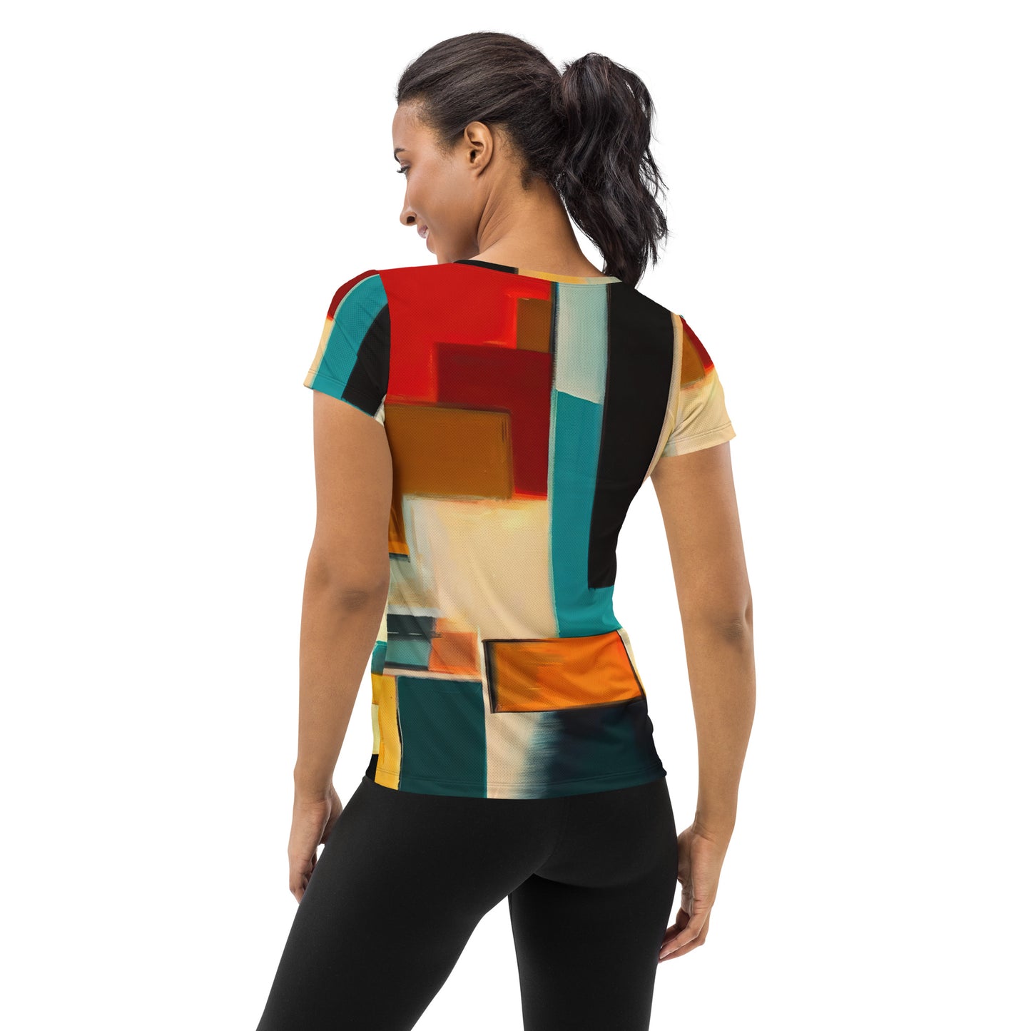 DMV 0282 Abstract Art All-Over Print Women's Athletic T-shirt