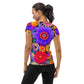 DMV 0220 Floral All-Over Print Women's Athletic T-shirt