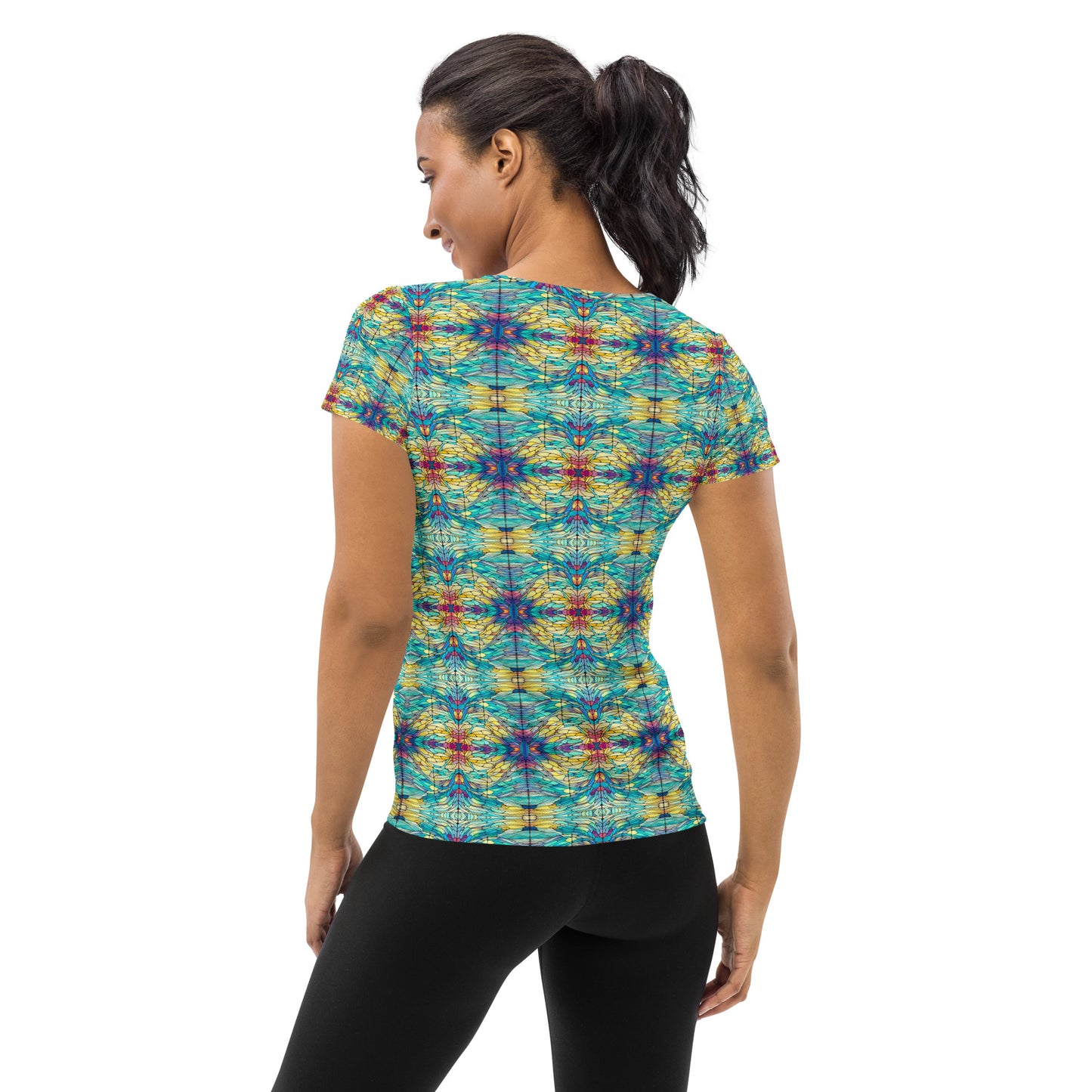 DMV 0231 Chic Boho All-Over Print Women's Athletic T-shirt