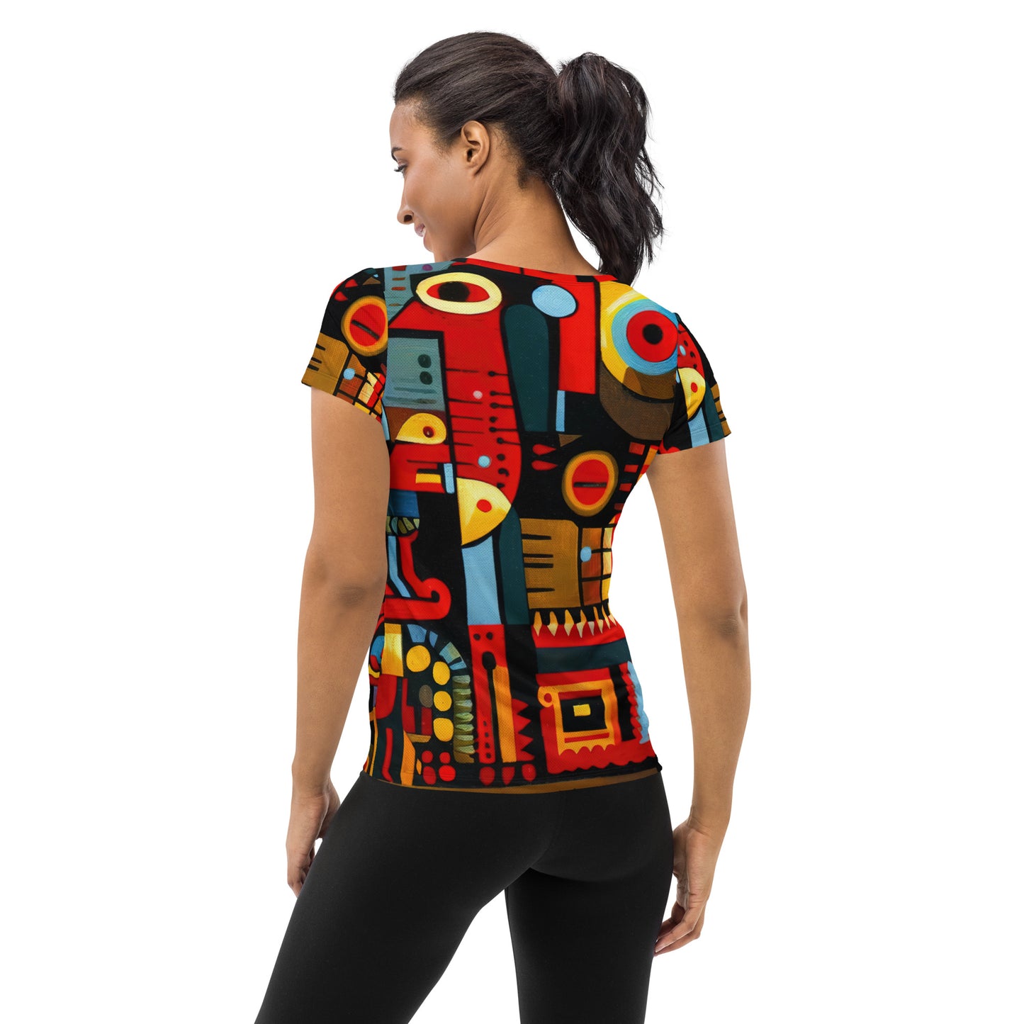 DMV 0233 Psy Art All-Over Print Women's Athletic T-shirt