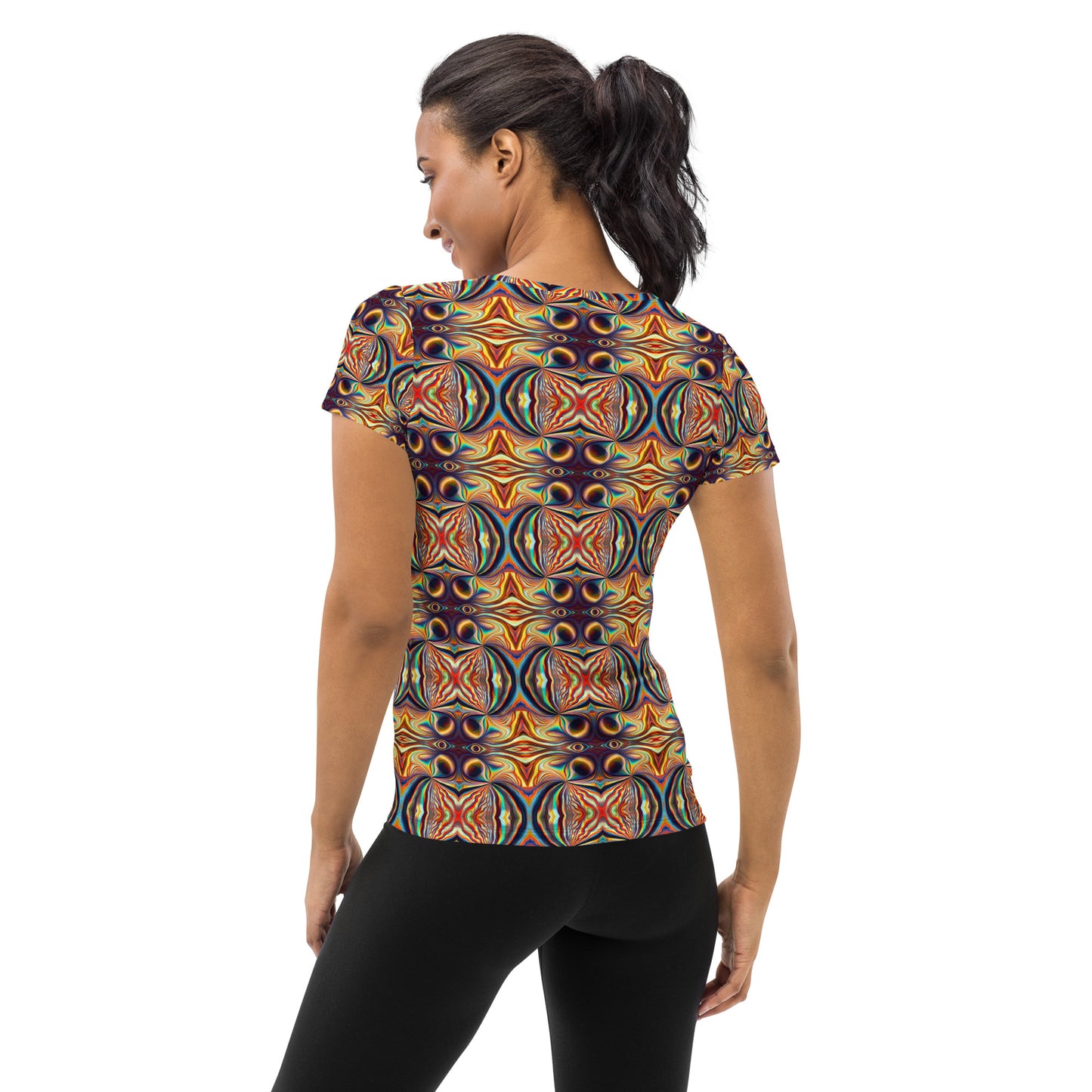 DMV 0027 Psy Artsy All-Over Print Women's Athletic T-shirt