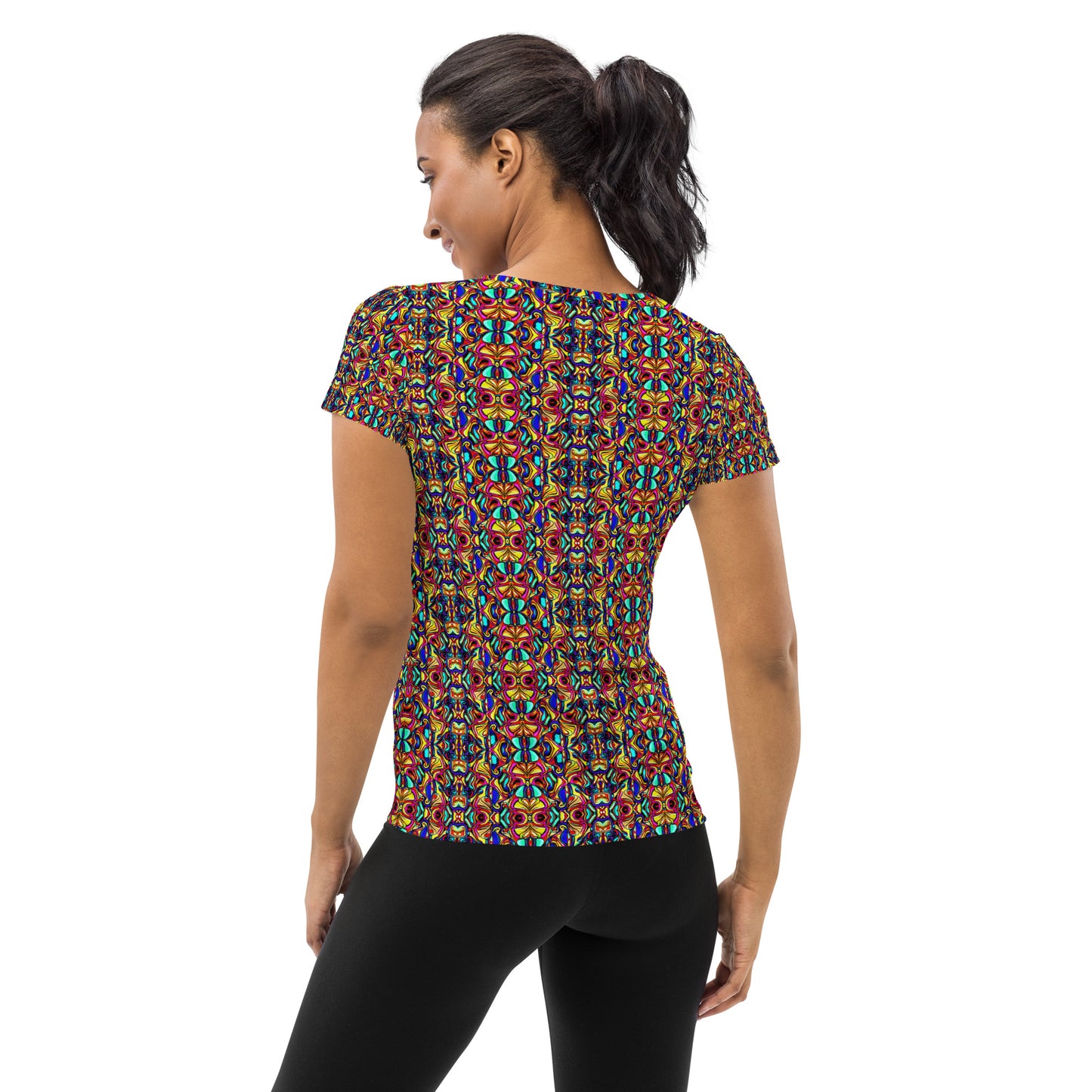 DMV 0045 Psy Artsy All-Over Print Women's Athletic T-shirt