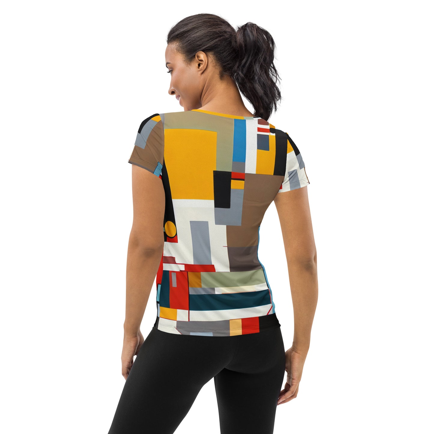 DMV 0016 Abstract Art All-Over Print Women's Athletic T-shirt