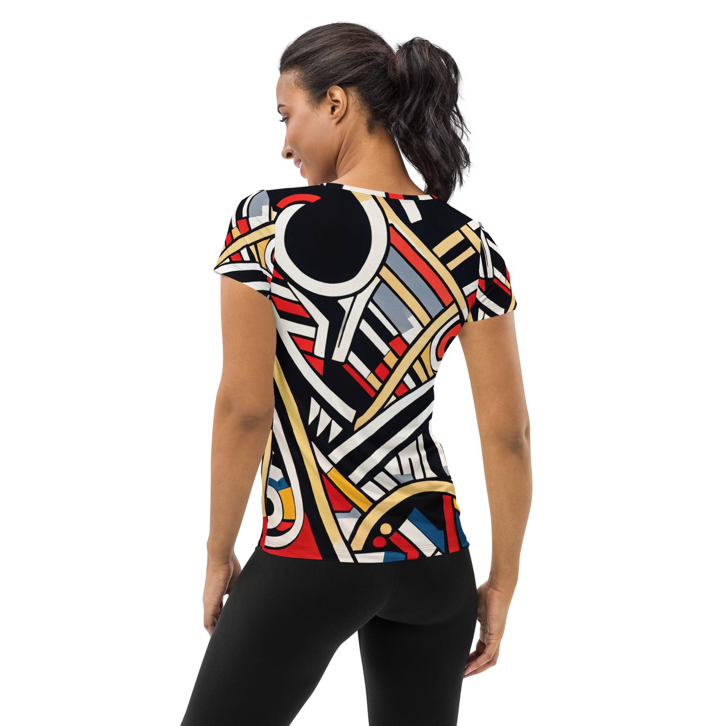 DMV 0001 Boho All-Over Print Women's Athletic T-shirt