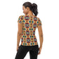 DMV 0040 Vintage Artsy All-Over Print Women's Athletic T-shirt