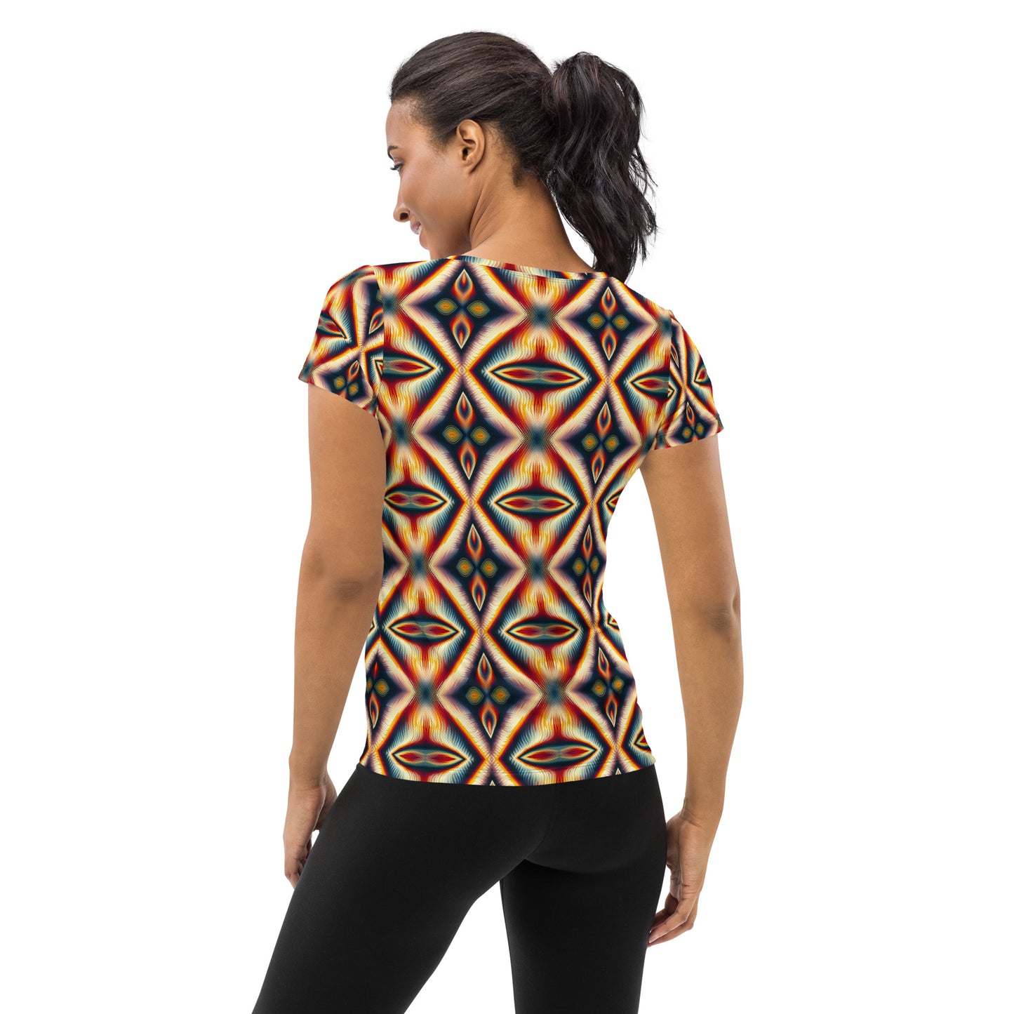 DMV 0075 Psy Artsy All-Over Print Women's Athletic T-shirt