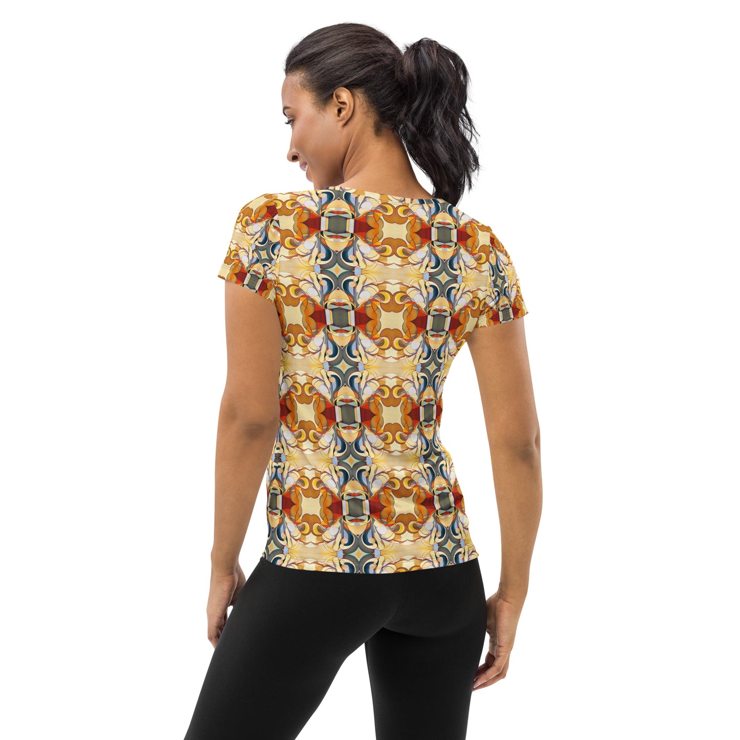 DMV 0089 Chic Boho All-Over Print Women's Athletic T-shirt