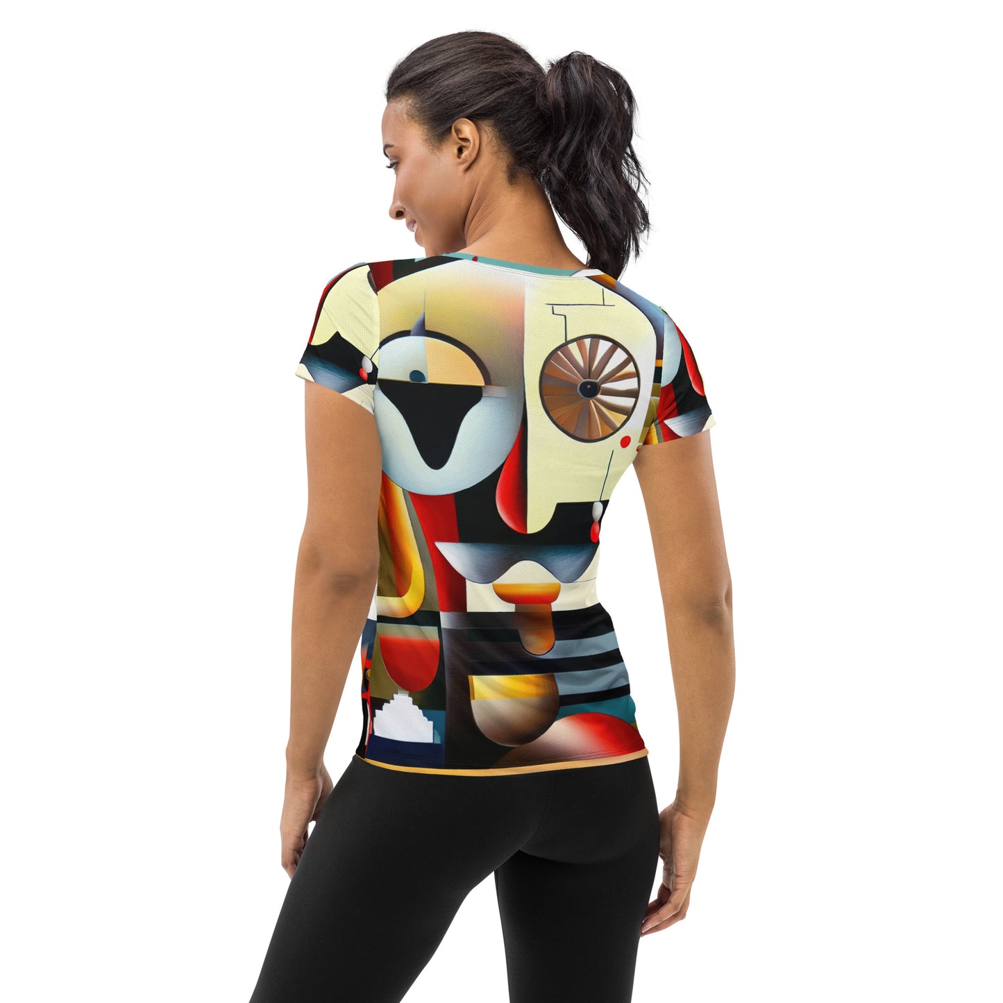 DMV 0022 Retro Art All-Over Print Women's Athletic T-shirt