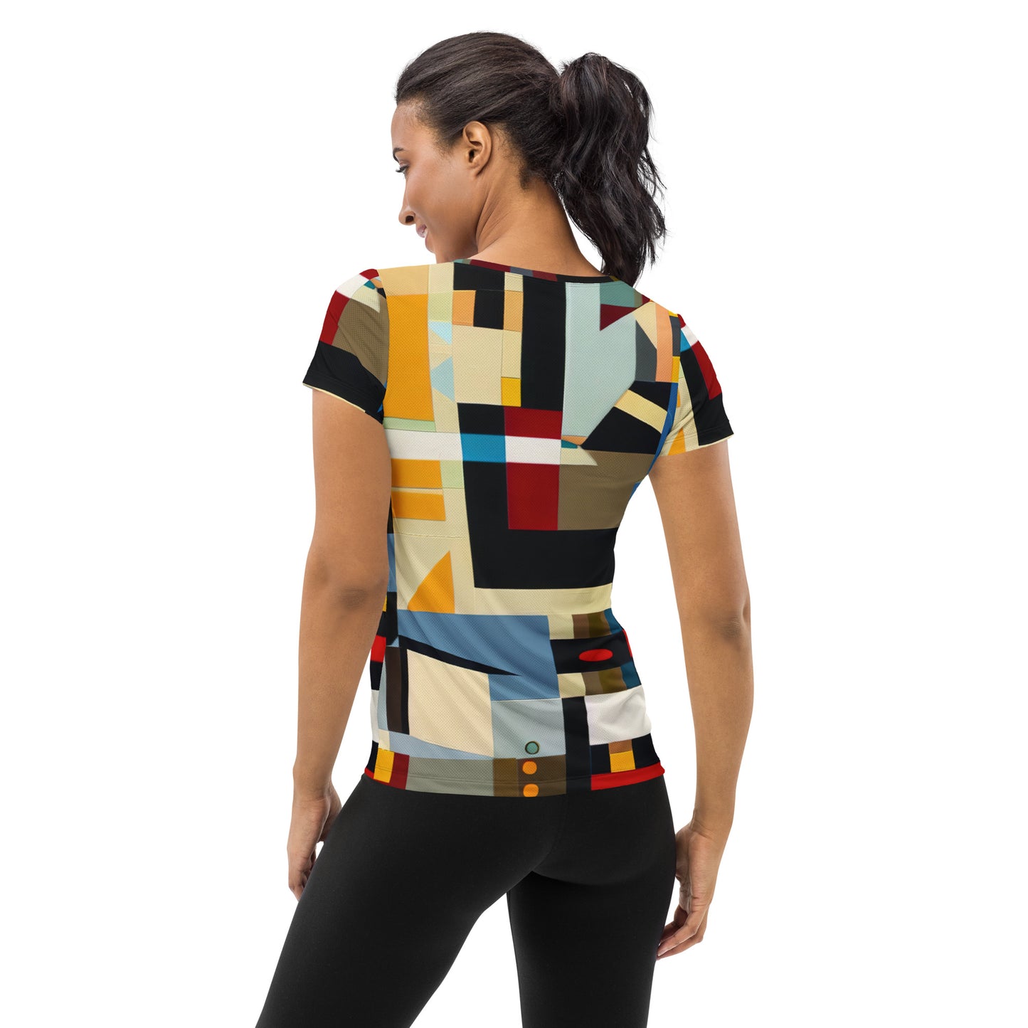 DMV 0023 Abstract Art All-Over Print Women's Athletic T-shirt