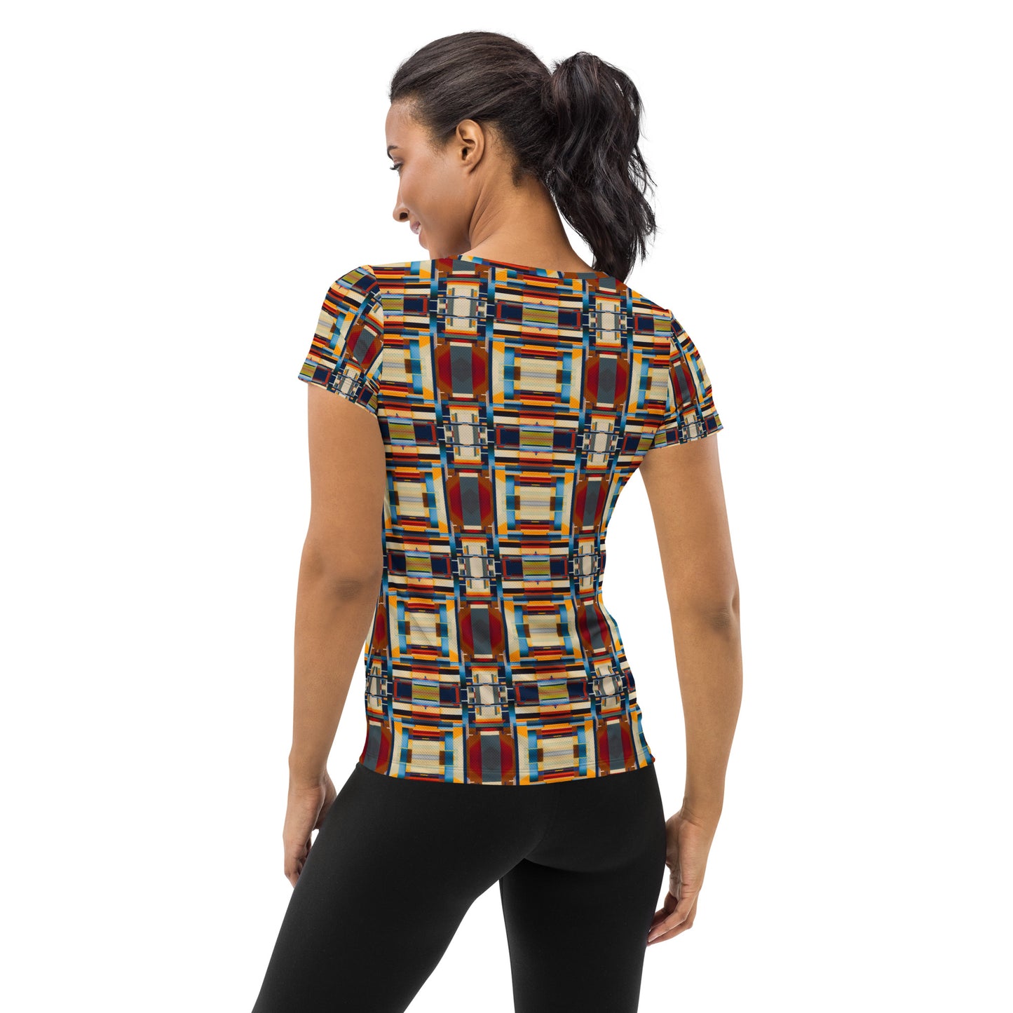 DMV 0244 Geo Boho All-Over Print Women's Athletic T-shirt