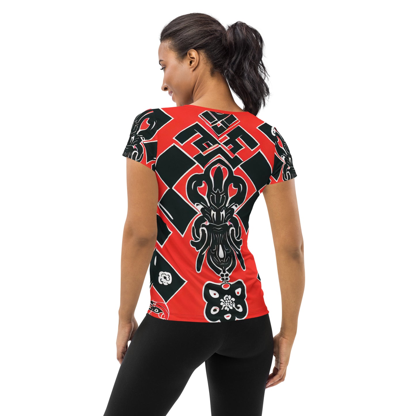 DMV 0017 Boho All-Over Print Women's Athletic T-shirt