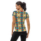 DMV 0044 Vintage Artsy All-Over Print Women's Athletic T-shirt