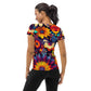 DMV 0080 Floral All-Over Print Women's Athletic T-shirt