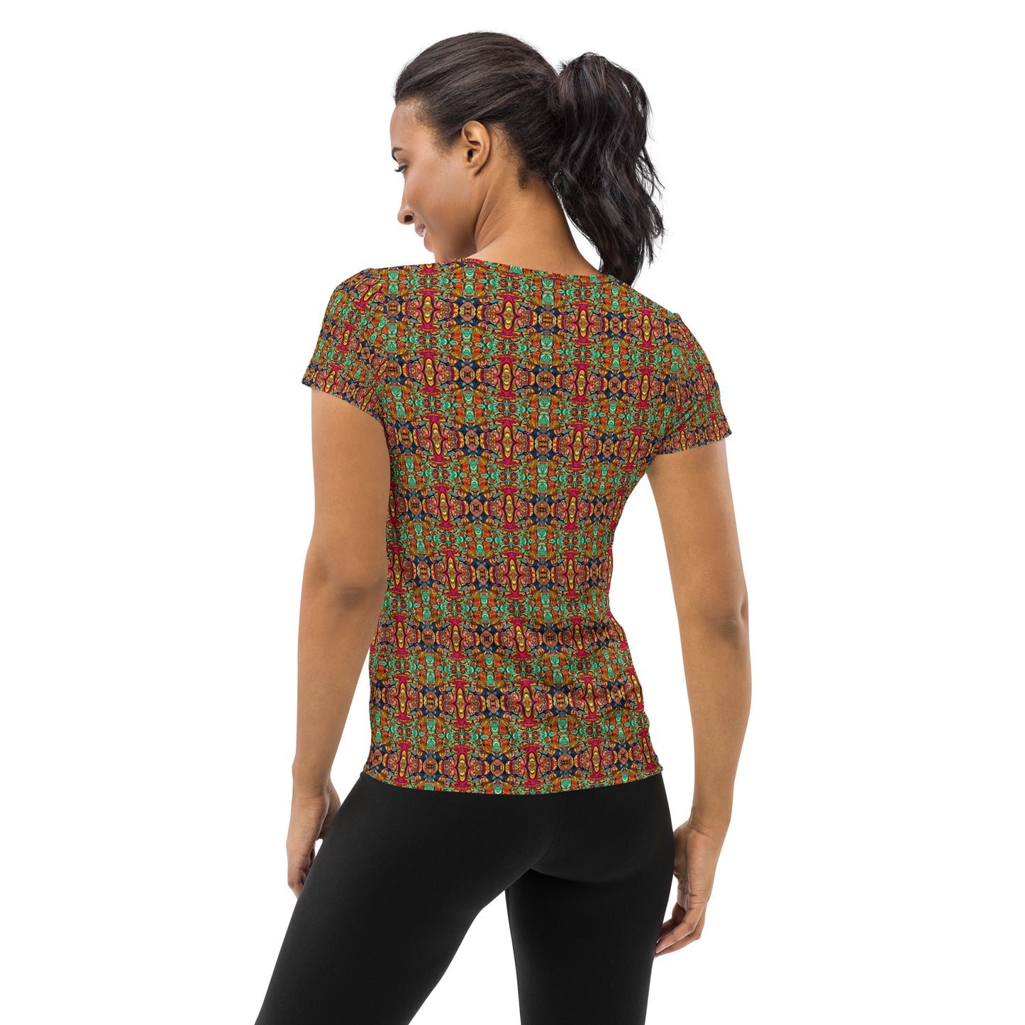 DMV 0112 Psy Artsy All-Over Print Women's Athletic T-shirt