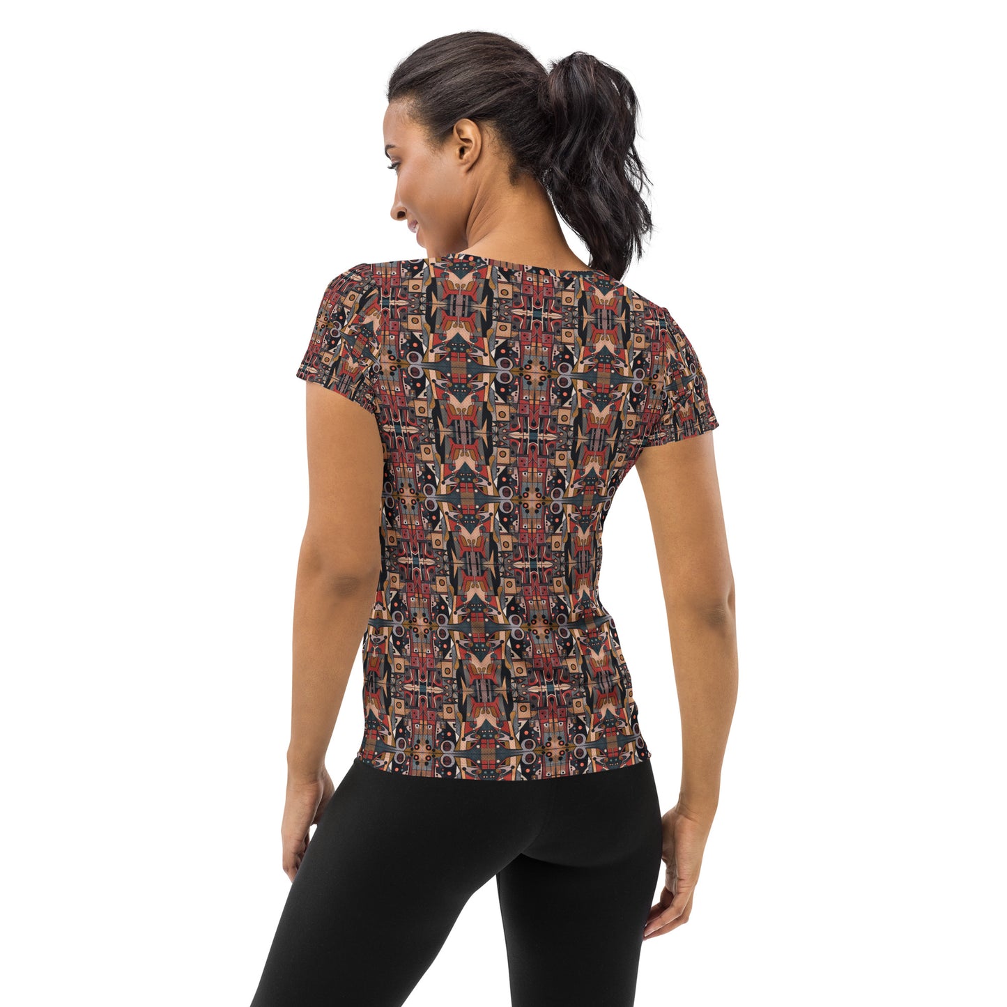 DMV 0266 Classic Boho All-Over Print Women's Athletic T-shirt