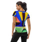 DMV 0255 Retro Art All-Over Print Women's Athletic T-shirt